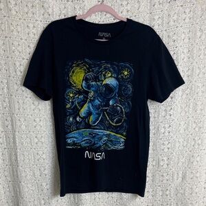 NASA Men’s Black Graphic T-Shirt with Unique Design